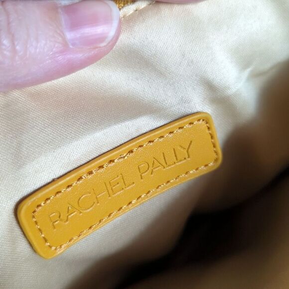 RACHEL Pally orange floral clutch NWOT Fold‎ Over Zip Top Tassel Faux Leather - Picture 8 of 11